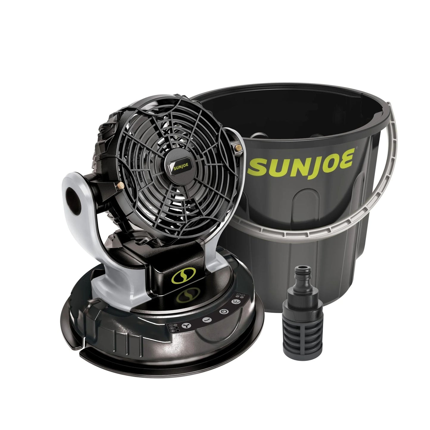 Sun Joe 24V IONMAX Cordless Misting Fan w/ 6 Gal Portable Bucket, 24V-MSTFAN-LTE