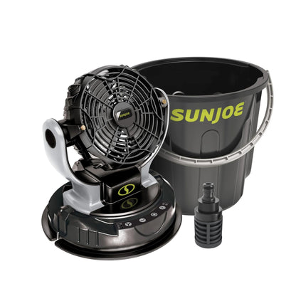 Sun Joe 24V IONMAX Cordless Misting Fan w/ 6 Gal Portable Bucket, 24V-MSTFAN-LTE