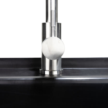 Utility Sink Heavy Duty Freestanding Utility Tub Sink, 30 x 24 Inches, Black