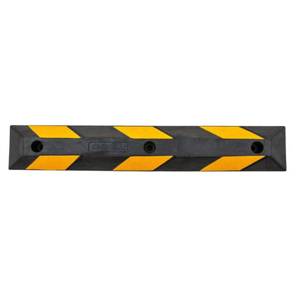 Guardian Parking Stop, 3 Foot Long Rubber Curb with Mounting Holes, Black/Yellow