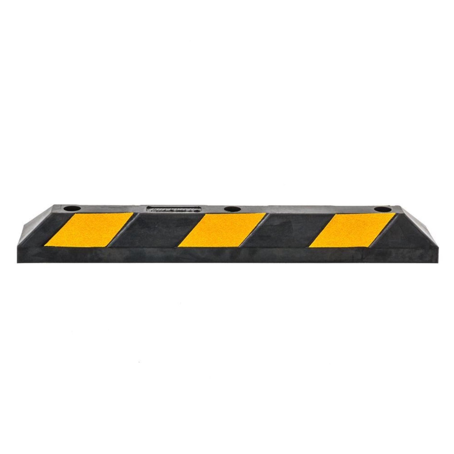 Guardian Parking Stop, 3 Foot Long Rubber Curb with Mounting Holes, Black/Yellow