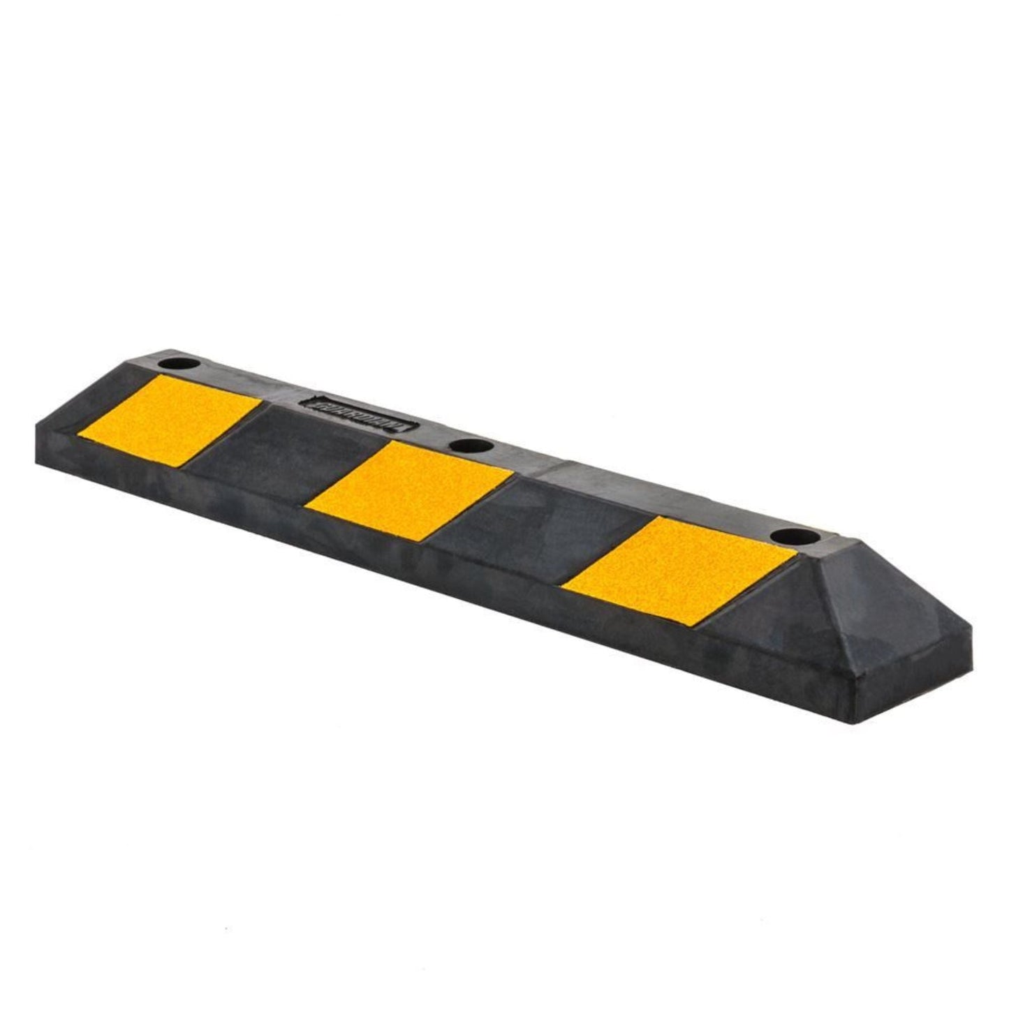 Guardian Parking Stop, 3 Foot Long Rubber Curb with Mounting Holes, Black/Yellow