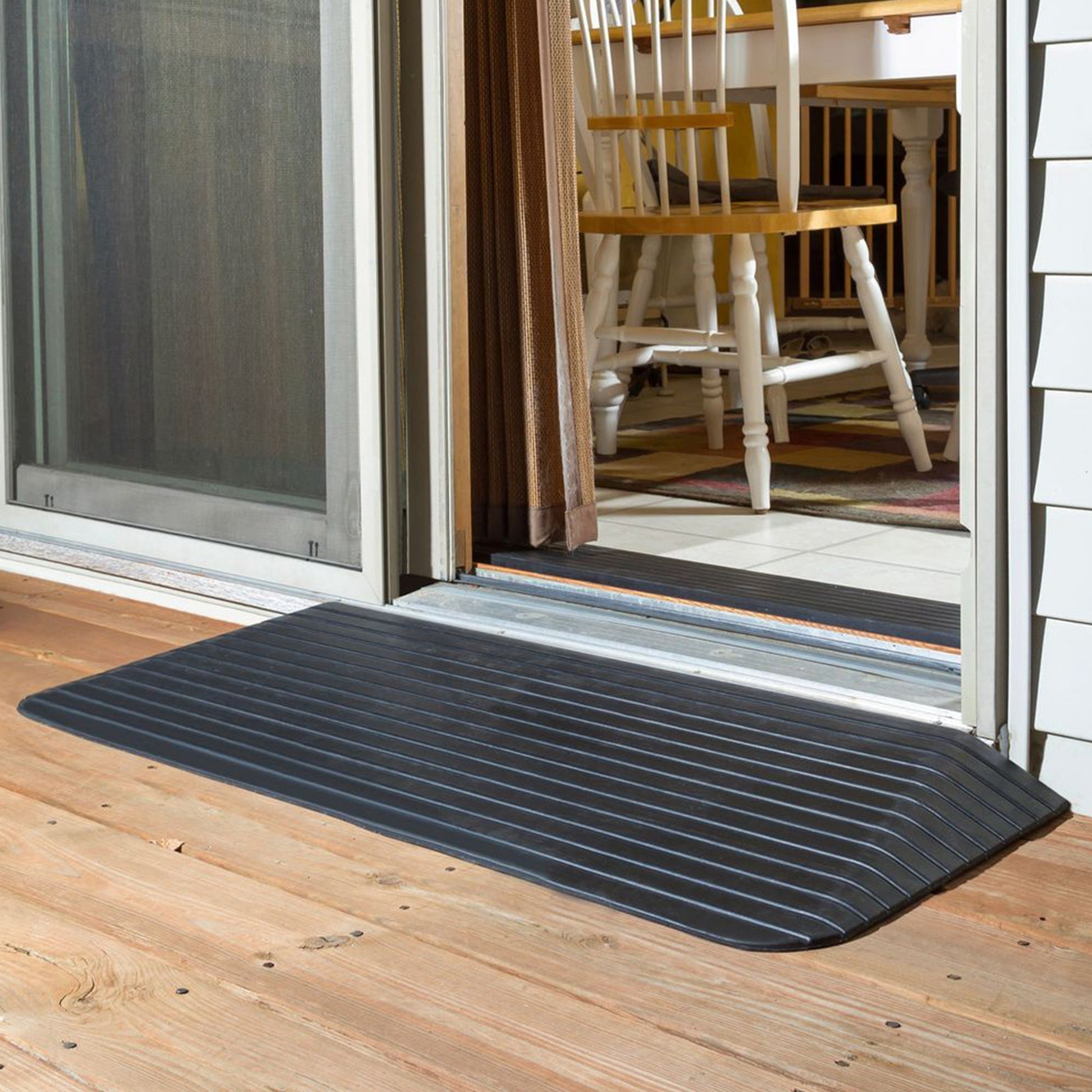 Silver Spring Rubber Threshold Ramp for Wheelchairs, Scooters & More, 0.5" Rise - Find Fresh Goods