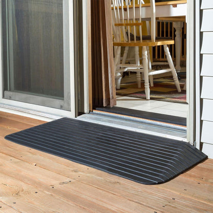 Silver Spring Rubber Threshold Ramp for Wheelchairs, Scooters & More, 2.5" Rise - Find Fresh Goods