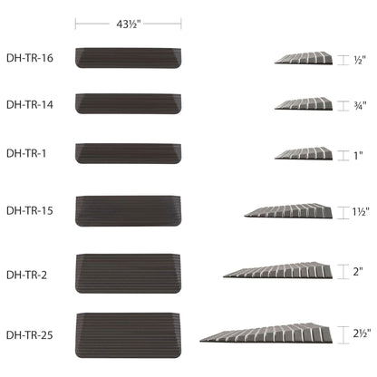 Silver Spring Rubber Threshold Ramp for Wheelchairs, Scooters & More, 2.5" Rise - Find Fresh Goods