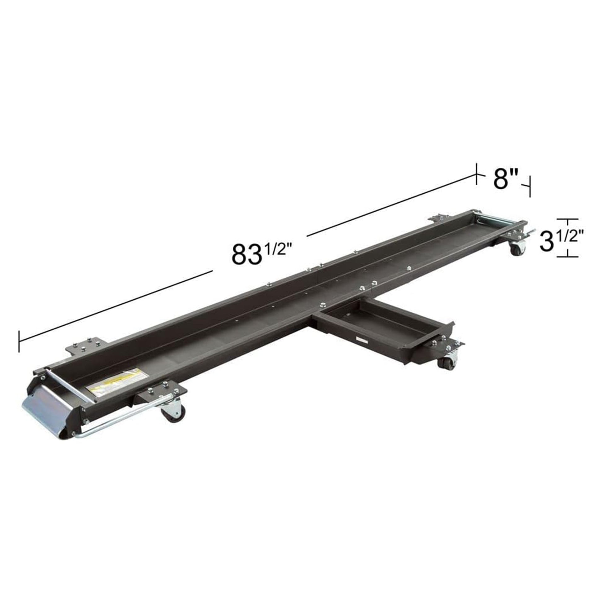 Black Widow Motorcycle Dolly with Front and Rear Gates for Loading and Unloading - Find Fresh Goods