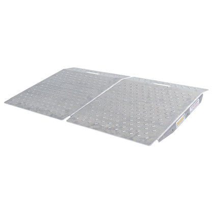 Guardian 2 Pack Heavy Duty Aluminum Shed Ramp, Loading for Mowers, ATV, Silver - Find Fresh Goods
