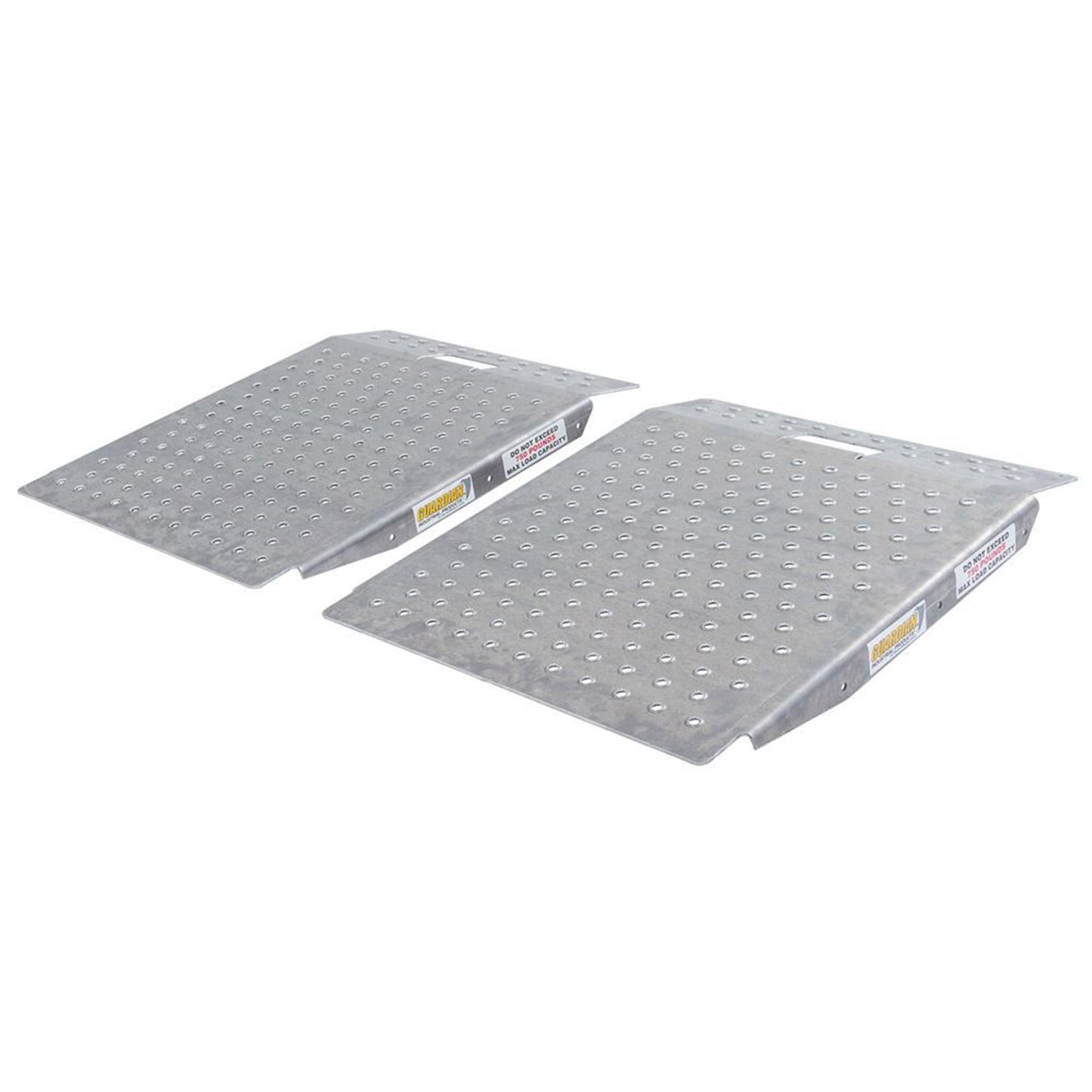 Guardian 2 Pack Heavy Duty Aluminum Shed Ramp, Loading for Mowers, ATV, Silver - Find Fresh Goods