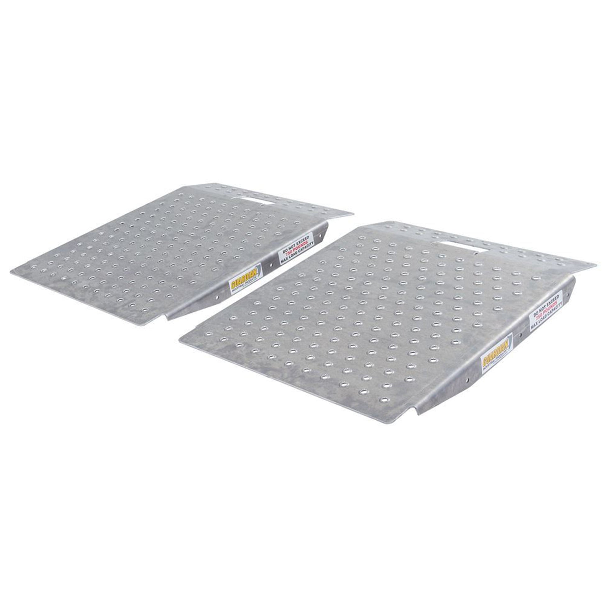 Guardian 2 Pack Heavy Duty Aluminum Shed Ramp, Loading for Mowers, ATV, Silver - Find Fresh Goods