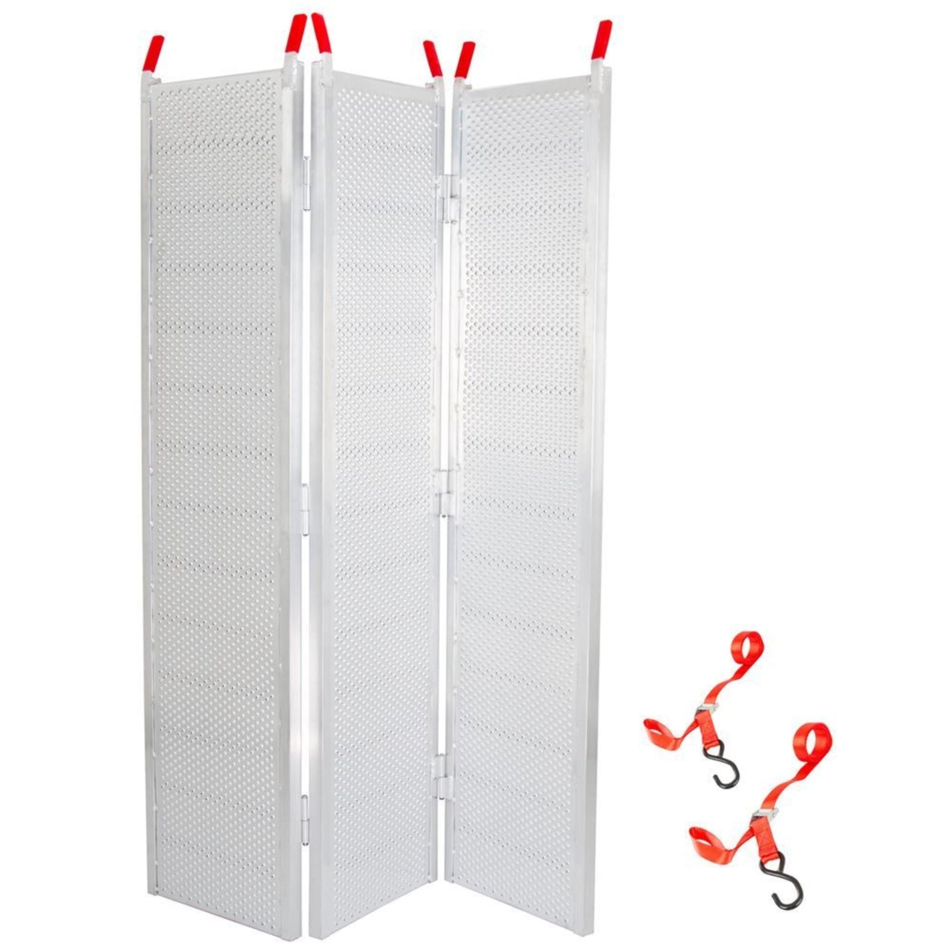 Black Widow 6’ 5” Punch Plate Aluminum Wide ATV Ramp, 1,500 Lbs Capacity, Silver - Find Fresh Goods