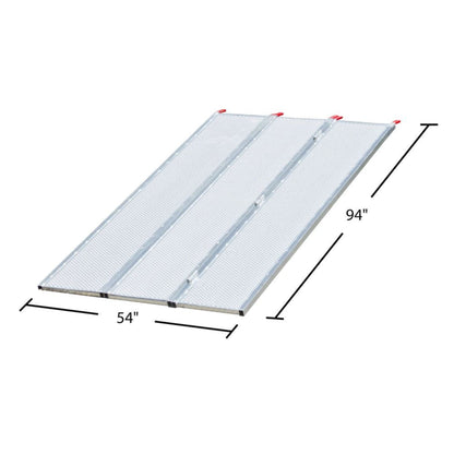 Black Widow 7’ 10” Punch Plate Aluminum Wide ATV Ramp, 1500 Lbs Capacity, Silver - Find Fresh Goods