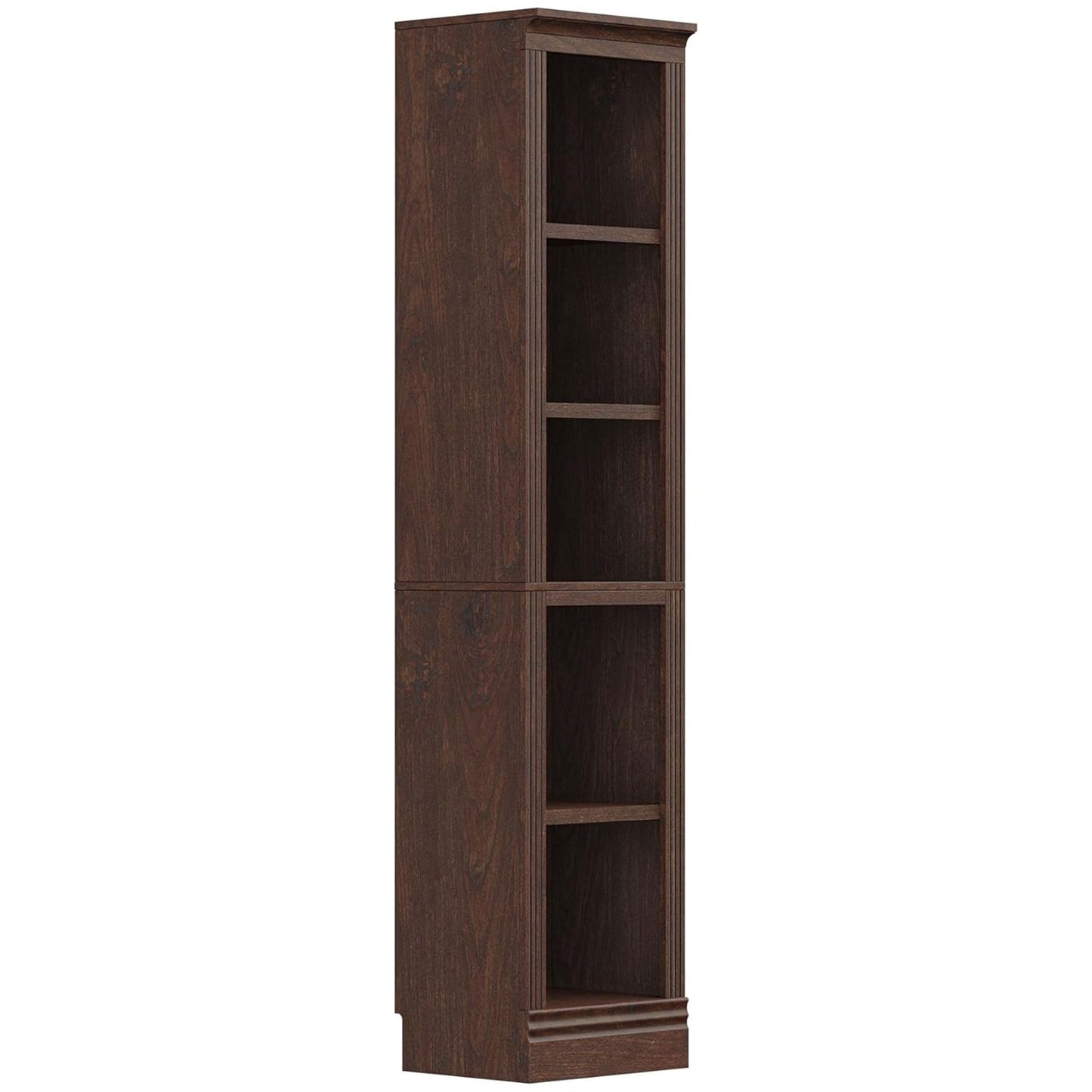 VAUXHILL & CO. Halston Narrow Bookcase, Adjustable Open Shelving Unit, Cherry