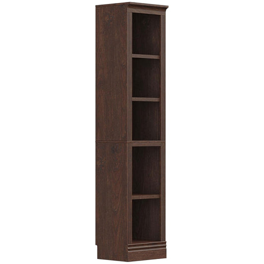 VAUXHILL & CO. Halston Narrow Bookcase, Adjustable Open Shelving Unit, Cherry