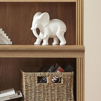 VAUXHILL & CO. Halston Multi-Depth Bookcase, Adjustable Shelving Unit, Oak