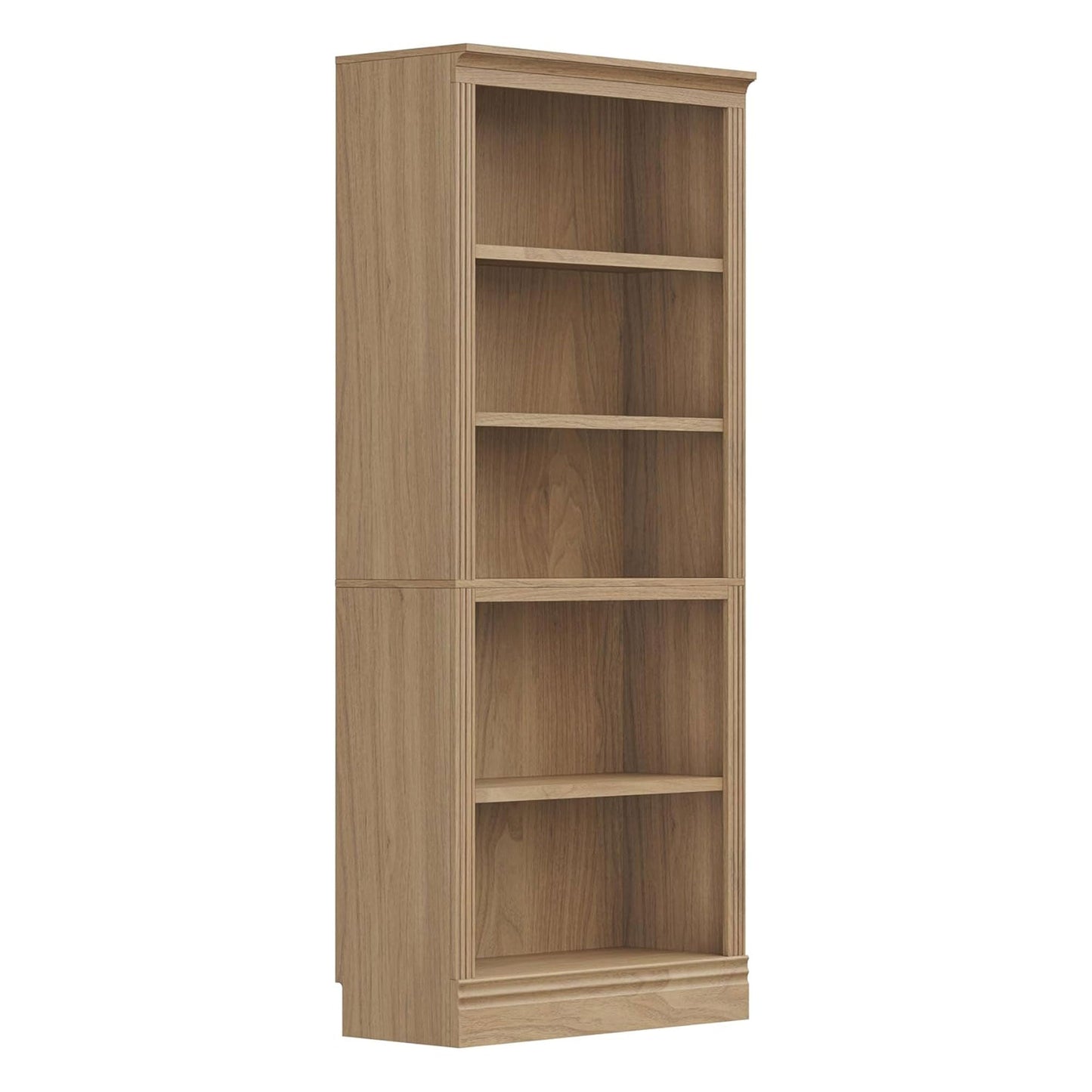 VAUXHILL & CO. Halston Standard Bookcase Adjustable Storage Shelving Unit, Oak