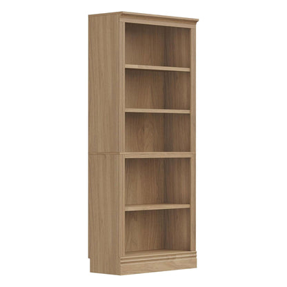 VAUXHILL & CO. Halston Standard Bookcase Adjustable Storage Shelving Unit, Oak