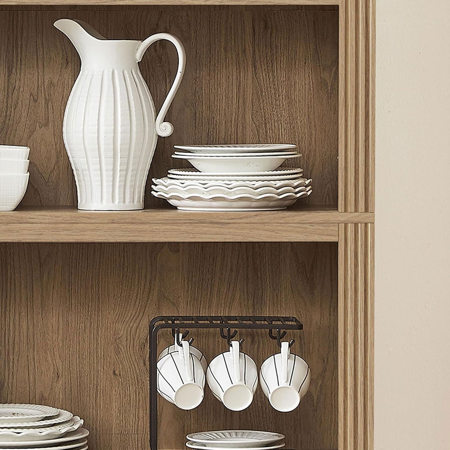 VAUXHILL & CO. Halston Standard Bookcase Adjustable Storage Shelving Unit, Oak