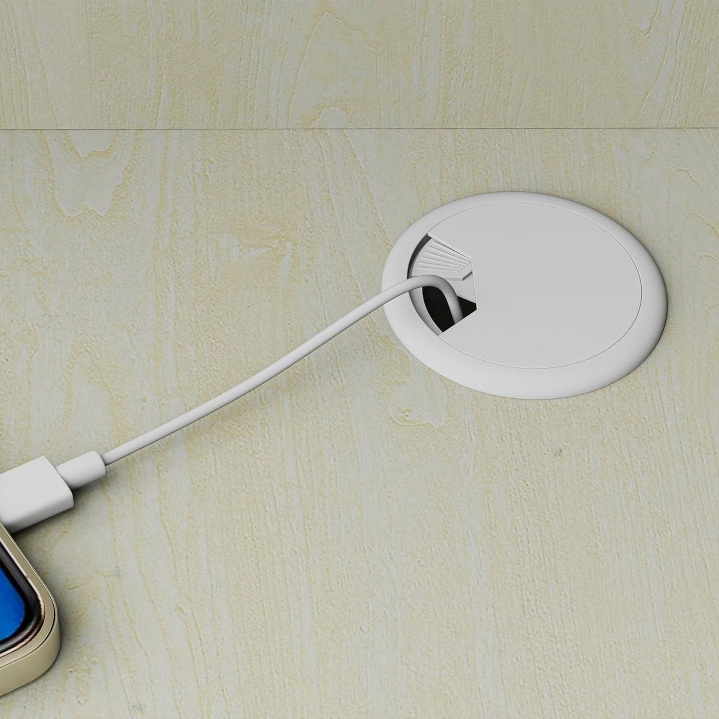 VAUXHILL & CO. Halston Multi-Depth Bookcase, Adjustable Shelving Unit, Cream