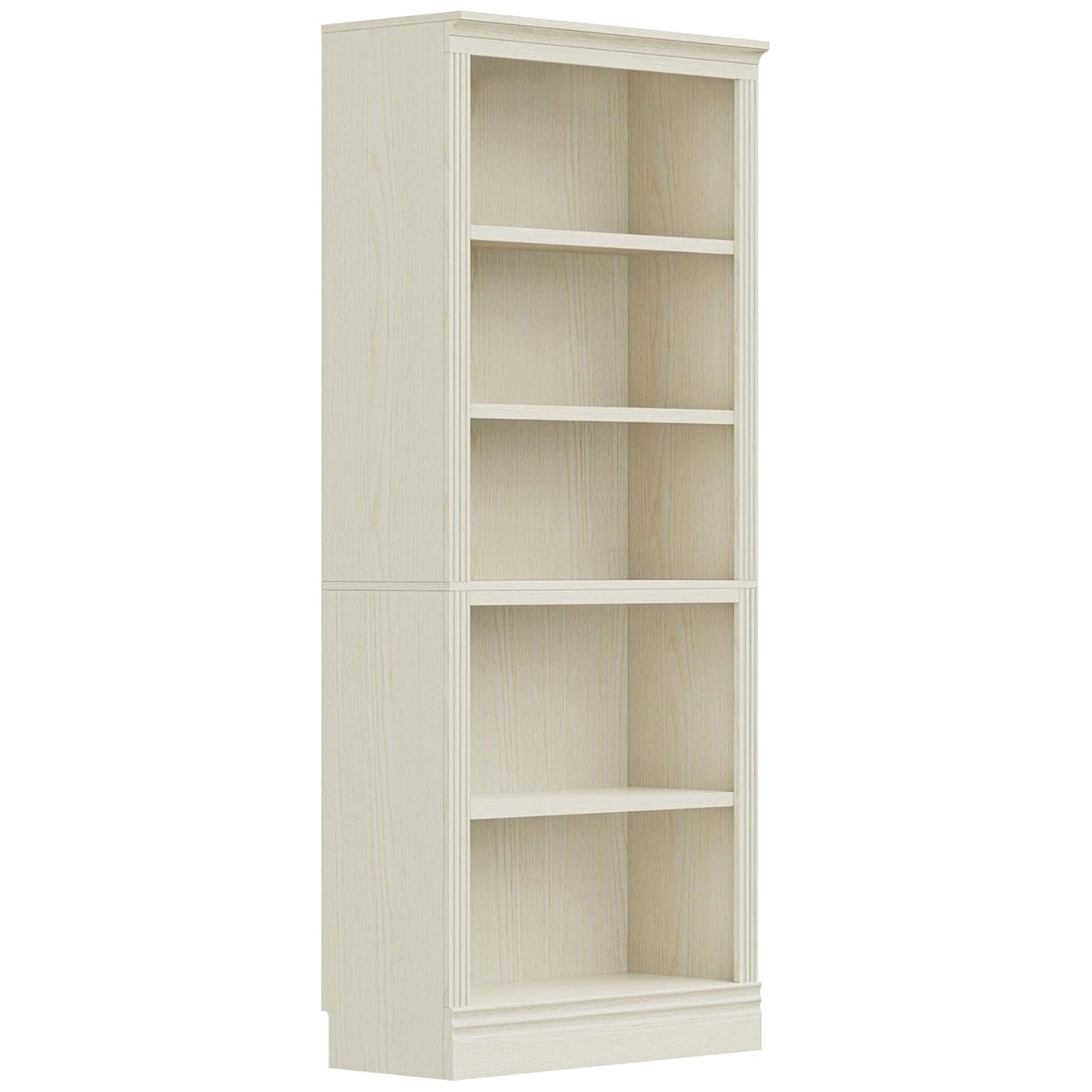 VAUXHILL & CO. Halston Standard Bookcase, Adjustable Shelving Unit, Cream