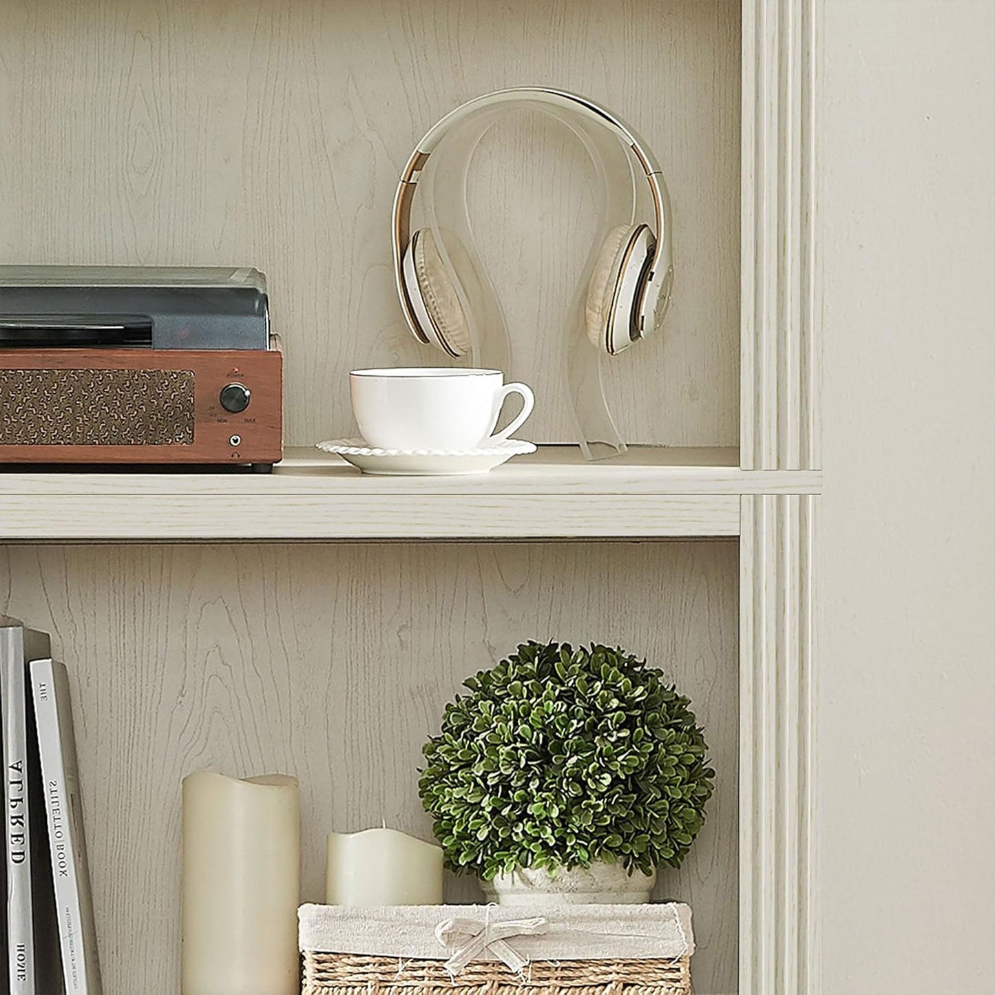 VAUXHILL & CO. Halston Standard Bookcase, Adjustable Shelving Unit, Cream