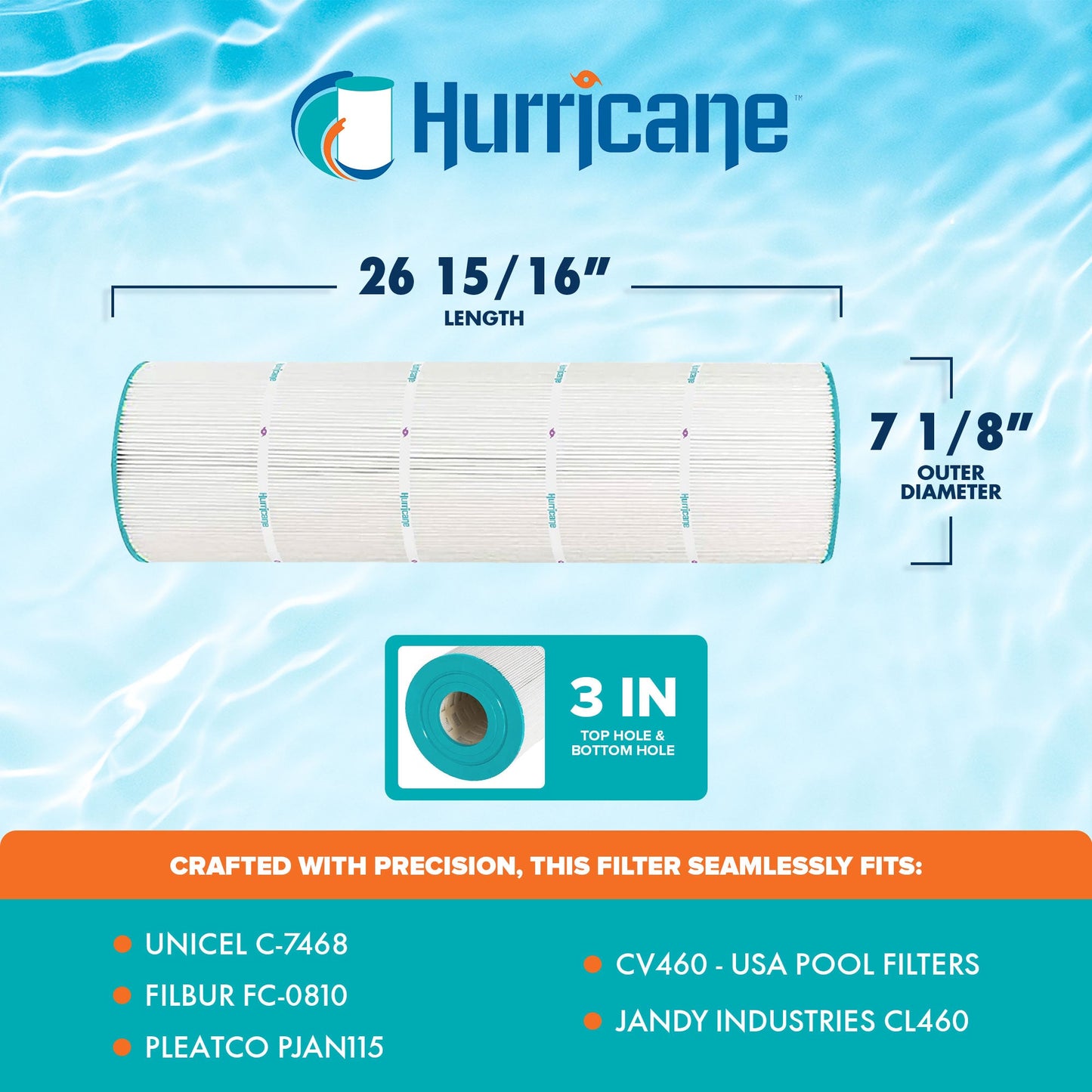 Hurricane 16 Pack HF7468-04 Advanced Pool and Spa Filter Cartridge Replacement