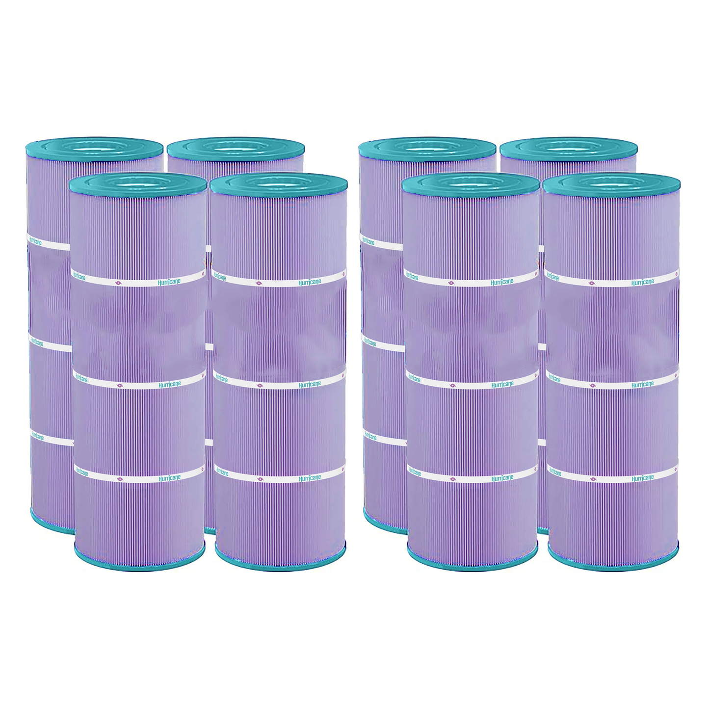 Hurricane 8 Pack HF7483-04P Platinum Purple Pool Filter Cartridge Replacement