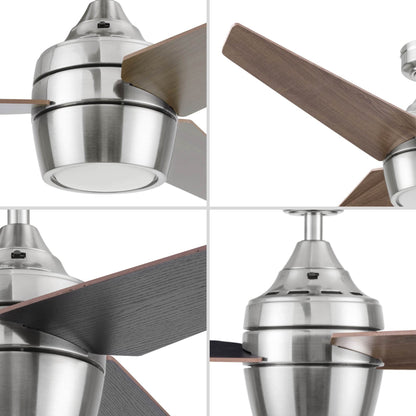 Honeywell Eamon Ceiling Fan, Quiet Motor and Remote Control, 52", Brushed Nickel