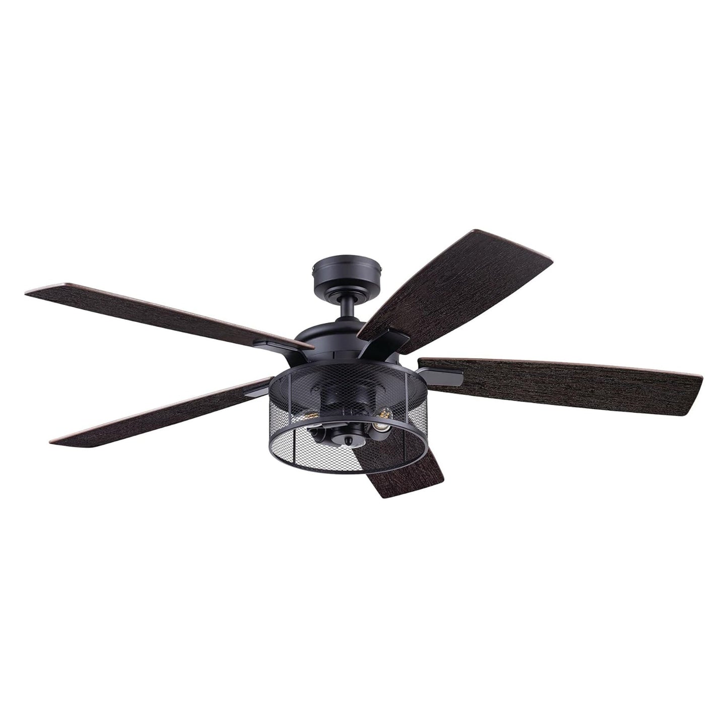 Honeywell Carnegie Ceiling Fan, Quiet Motor and Remote Control, 52", Matte Black
