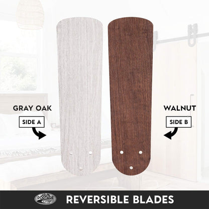 Portage Bay Renton Ceiling Fan, Quiet Reversible Motor, 42 Inch, Brushed Nickel