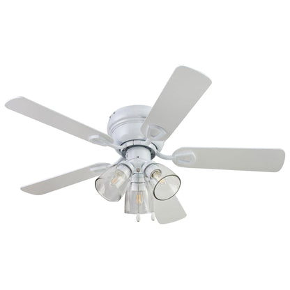Portage Bay Renton Ceiling Fan with 5 Reversible Blades & Motor, 42", White