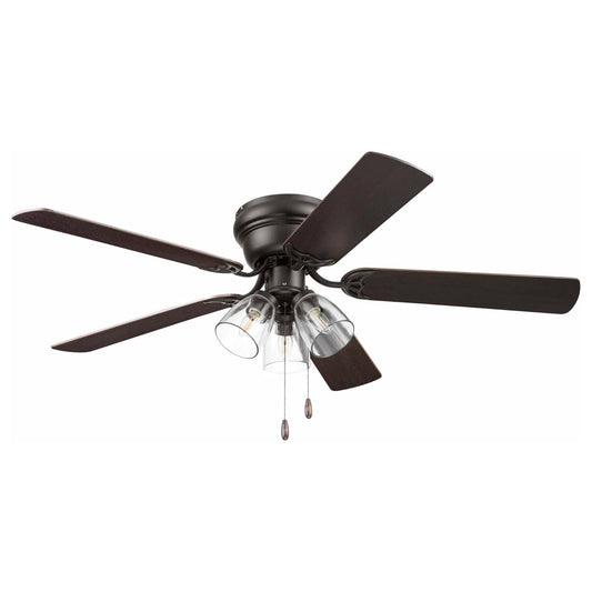 Portage Bay Renton Ceiling Fan with Quiet, Reversible Motor, 52 Inch, Bronze
