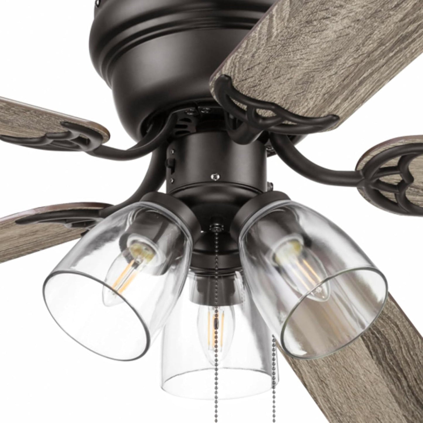 Portage Bay Renton Ceiling Fan with Quiet, Reversible Motor, 52 Inch, Bronze