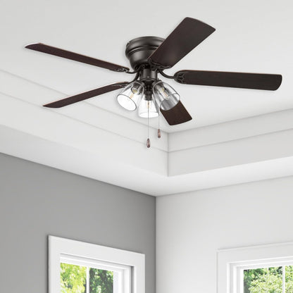 Portage Bay Renton Ceiling Fan with Quiet, Reversible Motor, 52 Inch, Bronze