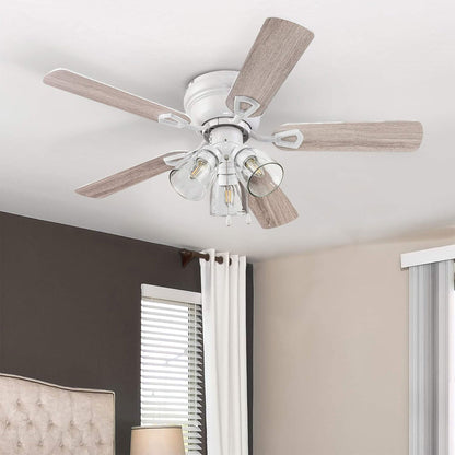 Portage Bay Renton Ceiling Fan with Quiet, Reversible Motor, 52", Brushed Nickel