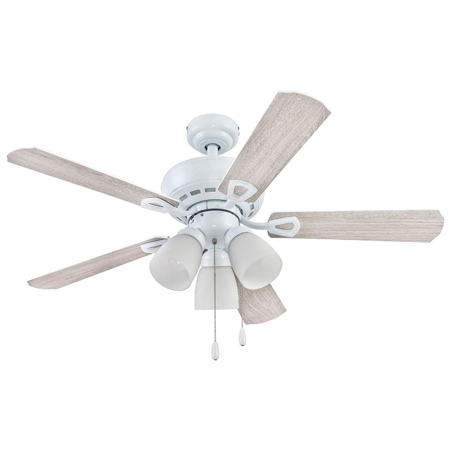 Portage Bay Miller Park Ceiling Fan w/ Reversible Blades, 44", Brushed Nickel