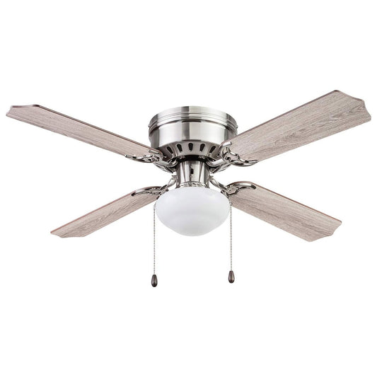 Portage Bay Indoor Ceiling Fan with Quiet, Reversible Motor, 42", Brushed Nickel