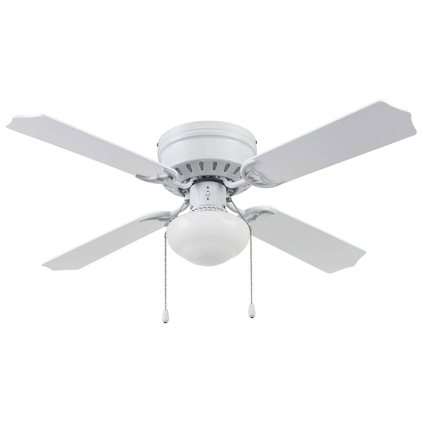 Portage Bay Cherry Hill Ceiling Fan with Quiet, Reversible Motor, 42", White