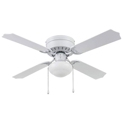 Portage Bay Cherry Hill Ceiling Fan with Quiet, Reversible Motor, 42", White