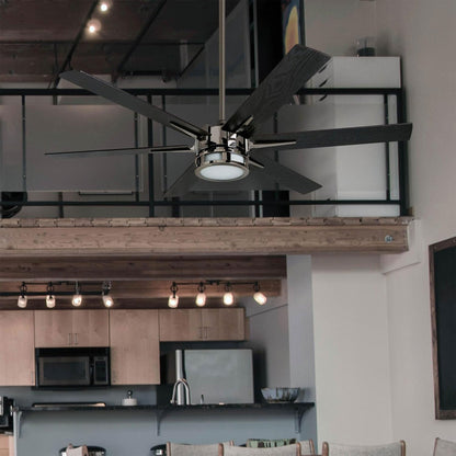 Honeywell Kaliza Ceiling Fan, Quiet Motor and Remote Control, 56", Matte Nickel