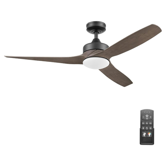 Honeywell Lynton 52" Ceiling Fan w/ Remote, & Reversible Blades, Matte Black