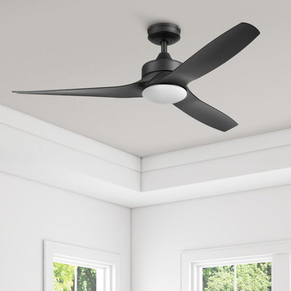 Honeywell Lynton 52" Ceiling Fan w/ Remote, & Reversible Blades, Matte Black