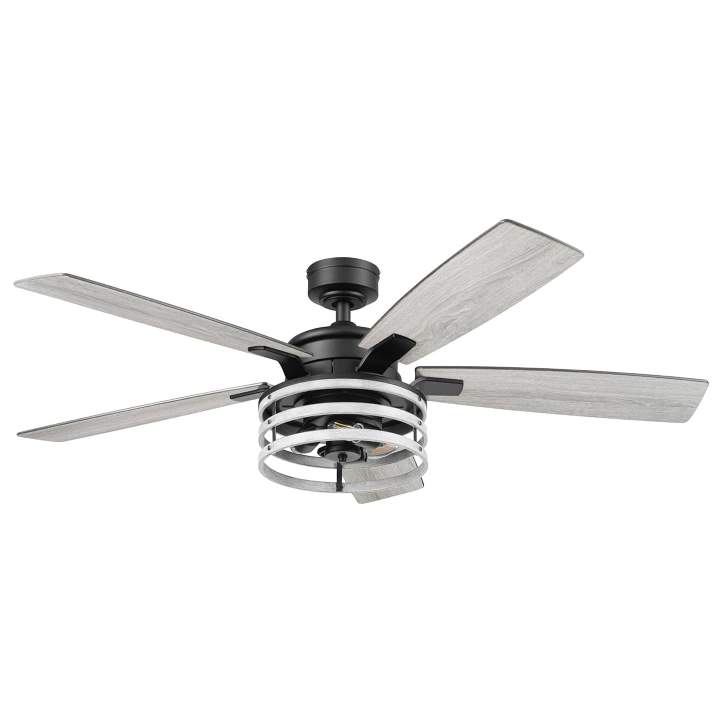 Honeywell Carnegie Ceiling Fan, Quiet Motor and Remote Control, 52", Matte Black