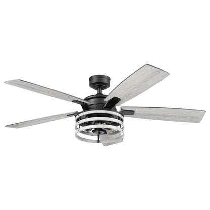 Honeywell Carnegie Ceiling Fan, Quiet Motor and Remote Control, 52", Matte Black