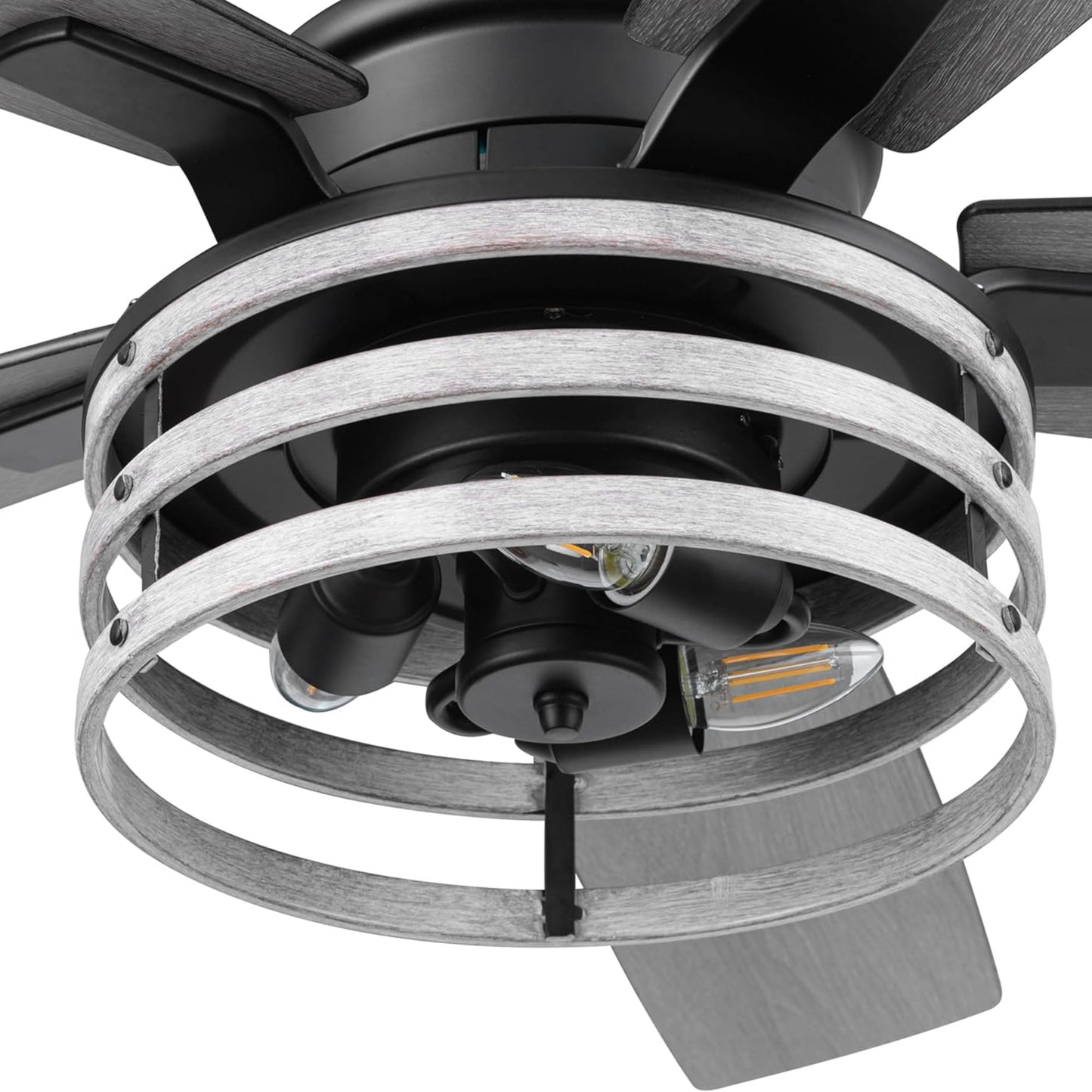 Honeywell Carnegie Ceiling Fan, Quiet Motor and Remote Control, 52", Matte Black