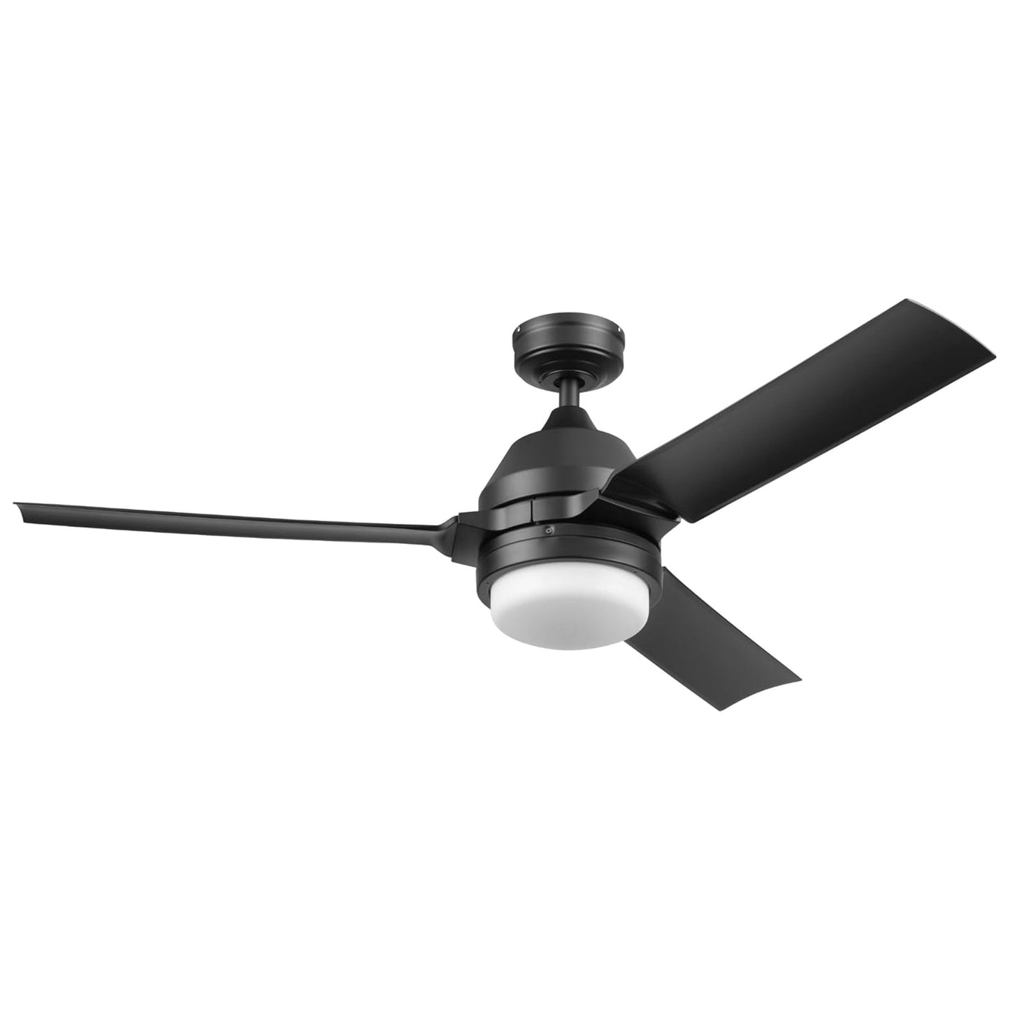 Honeywell Port Isle Modern Outdoor Ceiling Fan, Light and Remote Control, Black