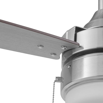 Honeywell Berryhill Ceiling Fan, Quiet Motor and Pull Chain, 48", Brushed Nickel