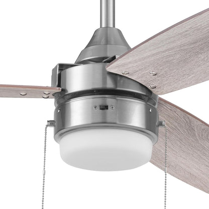 Honeywell Berryhill Ceiling Fan, Quiet Motor and Pull Chain, 48", Brushed Nickel