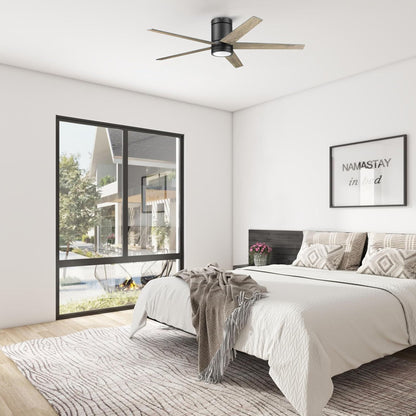 Honeywell Graceshire 52” Ceiling Fan with LED Light and Remote, Matte Black