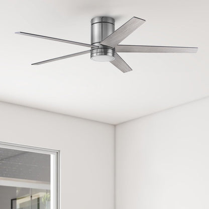 Honeywell Graceshire 52” Ceiling Fan with LED Light and Remote, Brushed Nickel