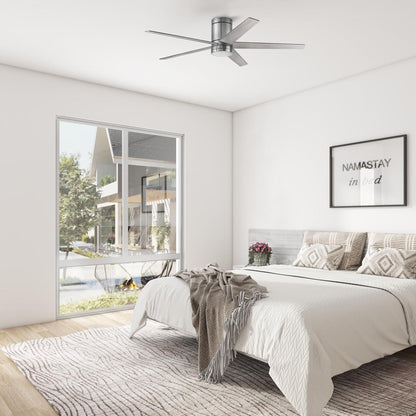 Honeywell Graceshire 52” Ceiling Fan with LED Light and Remote, Brushed Nickel